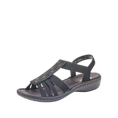 Afbeelding van Rieker Dames voorjaar/zomer gesloten sandalen 60870, Black 60870 00