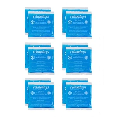 Afbeelding van hot cold packs set van 12 herbruikbaar 14 x 13 cm gelpacks