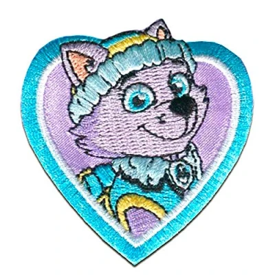 Afbeelding van Patches &quot;Paw Patrol &#039;Everest&quot;, 6 x cm, geborduurd, om op te strijken, violet