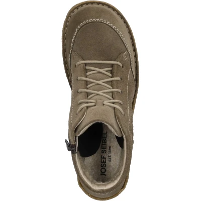 Afbeelding van Josef Seibel Neele Veterboots, Dames, Maat: 42, Taupe Veloursleer