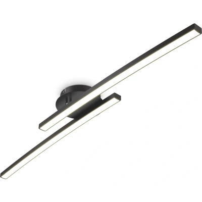Afbeelding van B.K.Licht Zwarte LED Plafondlamp draaibaar voor binnen plafonniére 3.000K 1.100Lm 12W