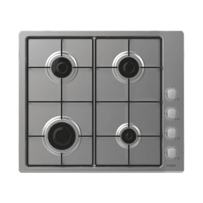 Afbeelding van CANDY Plaque de Cuisson Gaz Inox CHW6LX 4 Brûleurs, Sécurité Électromagnétique, Connectivité hOn, Dimensions, 7750W,