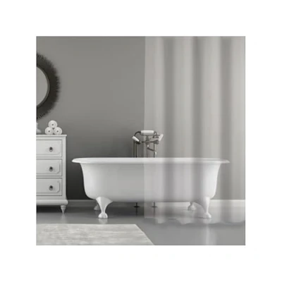 Afbeelding van MSV Douchegordijn met ringen transparant PVC 180 x 200 cm wasbaar Voor bad en douche