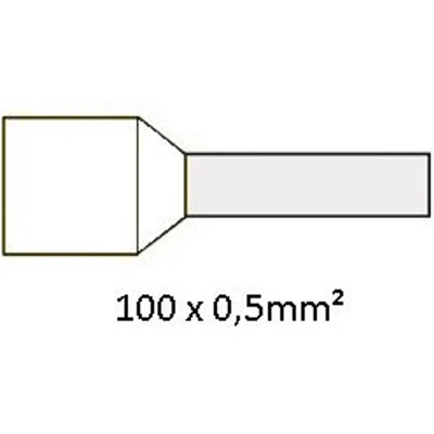 Afbeelding van Cimco adereindhuls geisoleerd 0,5mm2 per 100