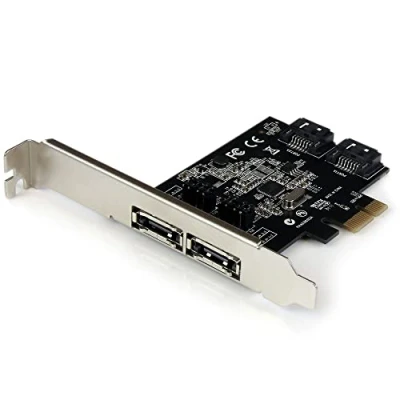 Afbeelding van StarTech.com PCI Express controllerkaart met 2 interne SATA III poorten en externe eSATA eSATA/SATA adapter (PEXESAT322I)