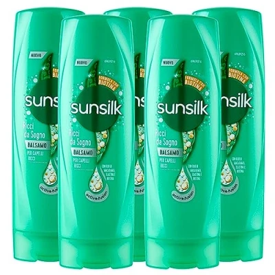 Afbeelding van 5 x Sunsilk Balsamo Anti ticrespo domaire krullen voor gedefinieerd en elastisch haar, flessen van 200 ml