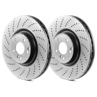 Afbeelding van BREMBO 09.B769.51 Remschijf 360 36 5 geperforeerd/interne ventilatie Gecoat High carbon Met schroeven MERCEDES BENZ: C Class Coupe, Saloon