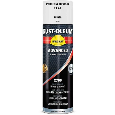 Afbeelding van Rust Oleum Grondverf &amp; Lak in 1 spuitbus WIT GLANS RAL9010