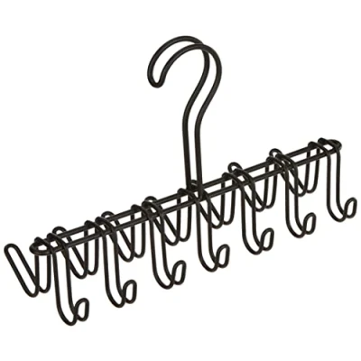 Afbeelding van iDesign 6557 Classico stropdassenhouder voor garderobe, metaal, mat zwart, 26 x 9,5 17 cm