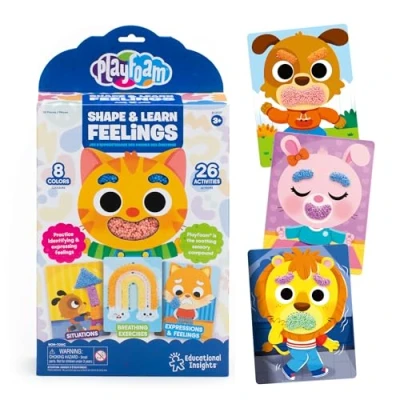 Afbeelding van Learning Resources Feelings Playfoam Shape &amp; Learn, 26 activiteiten, kinderen, sensorisch spel, zoociaal en emotioneel leerspeelgoed, vanaf 3 jaar, EI 2037, Multi, Medium