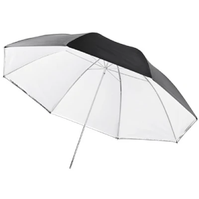 Afbeelding van Walimex Pro 2in1 Reflexschirm weiß 17655 Flitsparaplu (Ø) 109 cm 1 stuk(s)