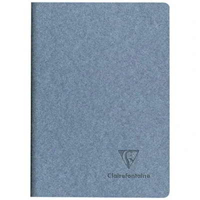 Afbeelding van Clairefontaine 83517C een piqué notitieboek, genaaid, jeans papier, A6, 10,5 x 14,8 cm, 96 pagina&#039;s, gelinieerd, ivoorkleurig 90 g, met klep, collectie &amp; cacao
