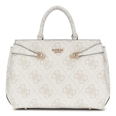 Afbeelding van GUESS Handtas Schoudertas Lorelei Girlfriend Satchel Bone Logo Crème