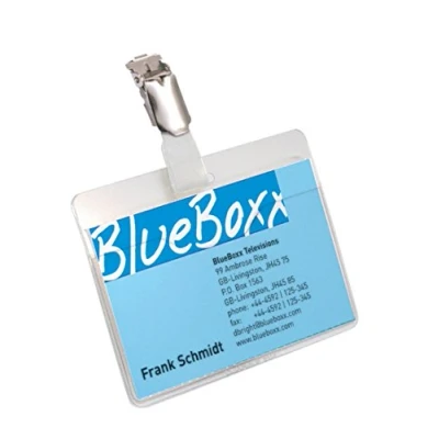 Afbeelding van Badge Durable 8106 met clip liggend open 60x90mm