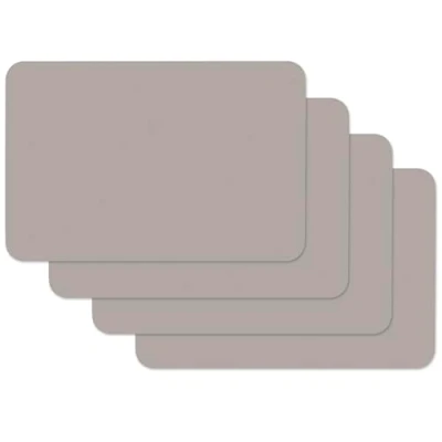 Afbeelding van placemat set voor eetkamer UNI BEIGE van 4 afneembare polypropyleen, voedselveilig stuks 45 x 30 cm,