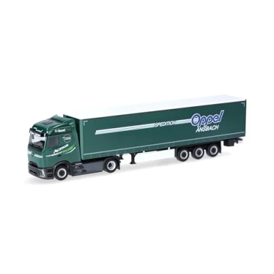 Afbeelding van Herpa Mercedes Benz Actros Procabin Streamspace &quot;Oppel Ansbach&quot;, miniatuur schaal 1:87, verzamelstuk, gemaakt in Duitsland, kunststof