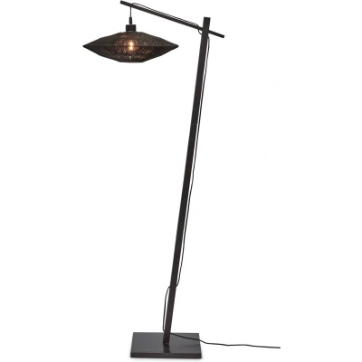 Afbeelding van GOOD&amp;MOJO Vloerlamp Iguazu Bamboe/Jute Zwart 62x40x150cm