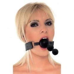 Afbeelding van Rimba Latex Play Siliconen Gag met 3 ballen