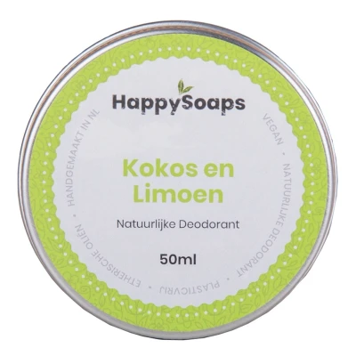 Afbeelding van HappySoaps Natuurlijke Deodorant Kokos En Limoen 50 gr