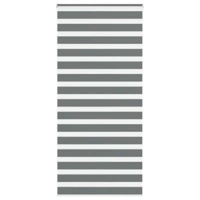 Afbeelding van vidaXL Zebra rolgordijn 110x230 cm stofbreedte 105,9 donkergrijs