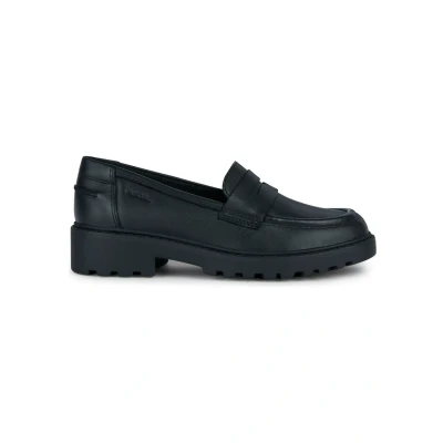 Afbeelding van Geox JR Casey Instappers voor kinderen, Maat: 33, Black Leer