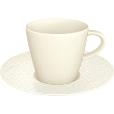 Afbeelding van Villeroy &amp; Boch Espressokop en schotel Manufacture Rock Wit 60 ml
