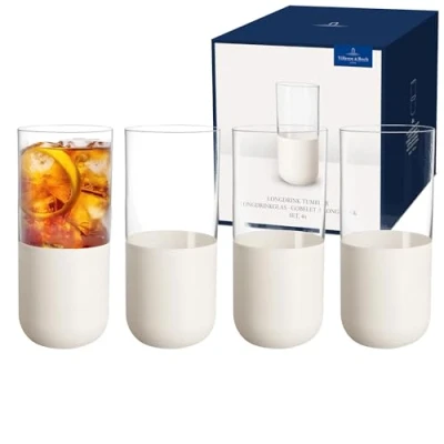 Afbeelding van Villeroy &amp; Boch Manufacture Rock Longdrinkglas Set Van 4 Transparant