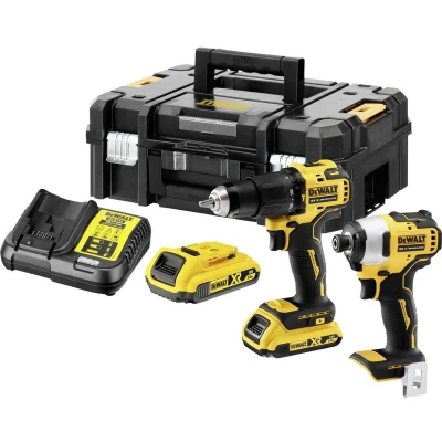 Afbeelding van DEWALT DCK2062D2T QW Gereedschapsset Accu klop/schroefmachine, slagmoersleutel, Accu, Acculader 6 delig
