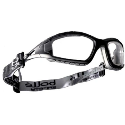 Image de BOLLÉ TRACKER II lunettes de protection incolores résistantes aux rayures / anti humidité noir et gris TRACPSI