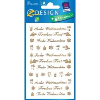 Image de Avery zweckform design forme pratique autocollant noël bonnes fêtes 52391