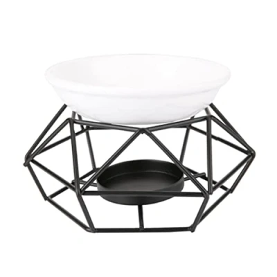 Afbeelding van Oliebrander kaarsenhouder kandelaar fornuis geometrische keramische etherische olie brander aroma thuis kantoor decoratie