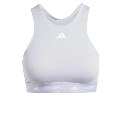 Afbeelding van adidas Performance Powerimpact Medum Support Techfit HIGH NECK BRA Sportbh met medium support, Dames, Maat: XSxC D, Glory grey