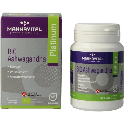 Afbeelding van MannaVital Ashwagandha Platinum Vegacaps 60st