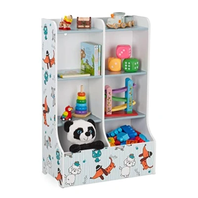 Afbeelding van Relaxdays speelgoedkast kinderkast speelgoed opbergkast kinderkamer kinderboekenkast