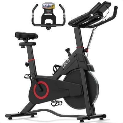 Afbeelding van Avalo Indoor Cycle Hometrainer Fiets Spinning Magnetisch weerstandssysteem Trainingscomputer &amp; LCD scherm