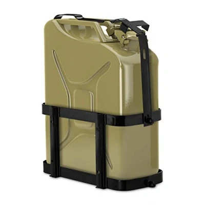 Afbeelding van Relaxdays jerrycan houder metalen jerrycanhouder voor 20 liter + 10 auto