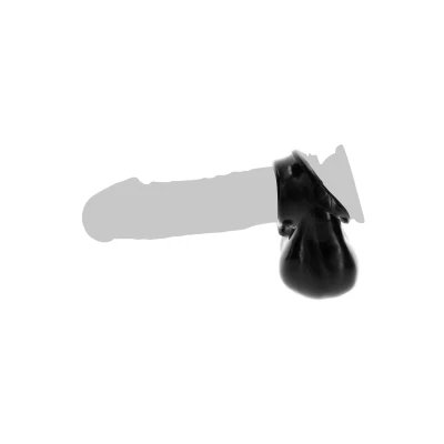 Afbeelding van Cockring With Scrotum Holder Manpower Toyjoy Zwart