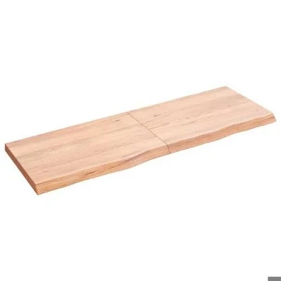 Afbeelding van Wandschap 120x40x4 cm behandeld massief eikenhout lichtbruin