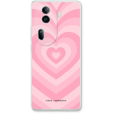 Afbeelding van Case Company® hoesje geschikt voor Oppo Reno 11 Pro Hart Roos Soft Cover Telefoonhoesje Bescherming aan alle Kanten en Schermrand