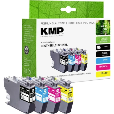 Afbeelding van KMP Inktcartridge vervangt Brother LC 3213BK, 3213C, 3213M, 3213Y Compatibel Combipack Zwart, cyaan, magenta, geel B101V 1539,4005