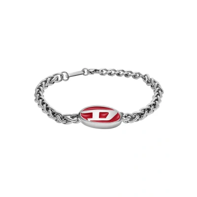 Afbeelding van Diesel Schakelarmband met logo DX1445040 in de kleur Zilver
