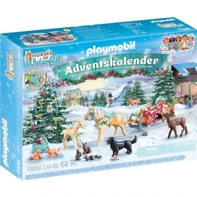 Afbeelding van PLAYMOBIL Adventskalender Paarden: kerst sleerit 71345