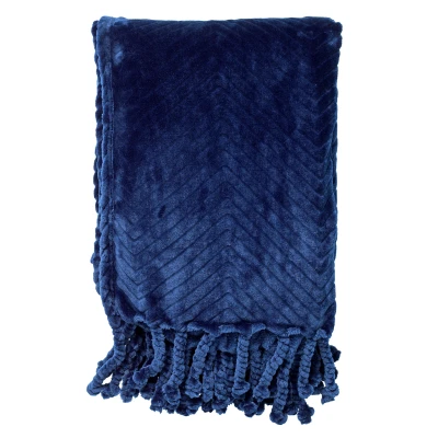 Afbeelding van Dutch Decor ZIGGY Plaid van fleece 140x180 cm Insignia Blue donkerblauw