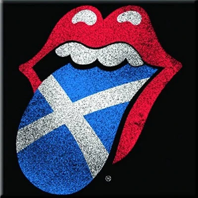 Afbeelding van The Rolling Stones Tongue Scotland Flag Koelkast Magneet 7.5 x cm