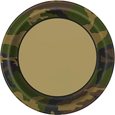 Afbeelding van Camouflage militair borden 23cm 8 stuks