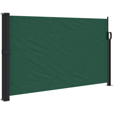 Afbeelding van vidaXL Windscherm uittrekbaar 120x500 cm donkergroen