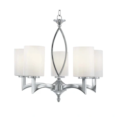 Afbeelding van Searchlight Gina Luster Ø 48 X 100 Chroom En Wit
