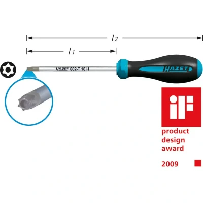 Afbeelding van HAZET Torx HEXAnamic 802 T27H Schroevendraaier 115, 214, 214 Binnen