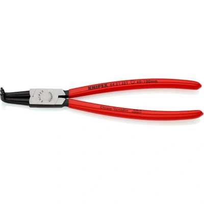 Image de KNIPEX 44 21 J31 pince à circlips pour bagues intérieures dans les alésages plastifié noir atramentisé 215 mm