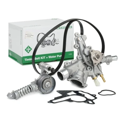 Afbeelding van Waterpomp + Multi V riemset INA 529 0297 31